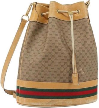 Gucci Pre-owned Bucket Bags, female, Beige, Size: ONE SIZE Pre-owned Bucket Bag