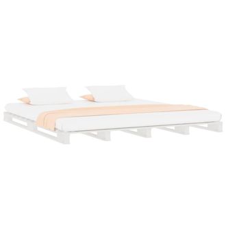 Berkfield Home Pallet Bed White 140x190 cm Solid Wood Pine