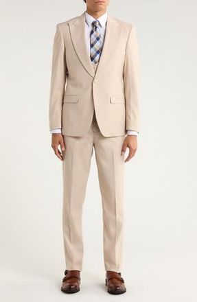 ZeGarie Stretch 3-Piece Suit in Mid Tan at Nordstrom Rack, Size 46 Regular