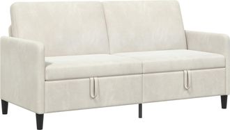 vidaXL Sof&aacute; Con Almacenamiento Crema 172 X 78 X 87 Cm Poli&eacute;ster Vidaxl