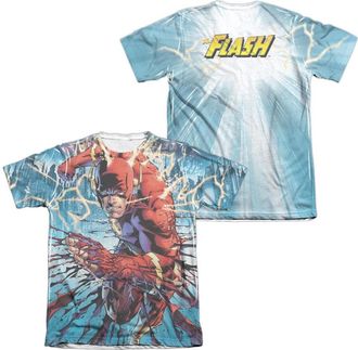 Gildan Justice League of America Ripping And Tearing (Front/Back Print) Adult Poly/Cotton Short Sleeve Tee / T-Shirt
