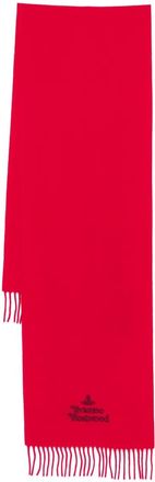 Vivienne Westwood Sciarpa con logo ricamato - Rosso