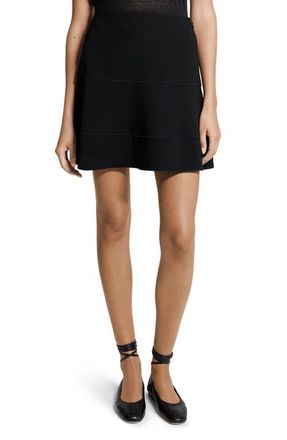 Theory Lapped Seam Miniskirt in Black at Nordstrom, Size 12
