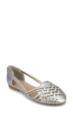 Journee Collection JOURNEE Ekko Weave Flat in Silver at Nordstrom Rack, Size 7.5