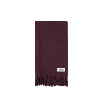 Drykorn Zachte Franje Sjaal Bordeaux Winter Look - unisex - Wintersjaals - Bruin - ONE Size - Wol - Accessoires