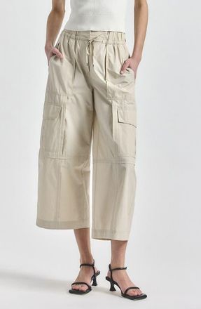 Derek Lam Ruth Wide Leg Cargo Pants in Oyster Gray at Nordstrom, Size Xx-Large