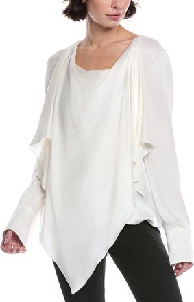 Oscar De La Renta Drape Detail Silk Blouse
