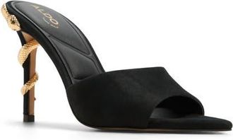 Aldo Seashella Pointed Toe Slide Sandal in Other Black at Nordstrom, Size 6.5