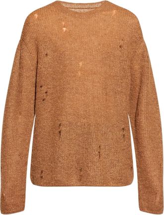 AllSaints Maglione Edgin con effetto vissuto - Marrone