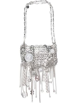 Paco Rabanne Hanging Charms Discs Shoulder Bag - women - Steel/Brass - One Size - Silver