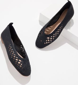 Talbots Tana Woven Ballet Flats - Blue - 5 1/2 M Talbots