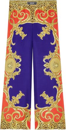 Versace Pantaloni con stampa barocca - Viola