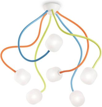 Ideal Lux Ideal Lux - Octopus - Lámpara de techo con 6 brazos y 6 luces multicolor