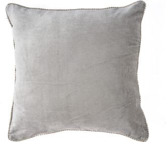 Bazar Bizar Funda de coj&iacute;n de terciopelo en gris 50x50x2 cm