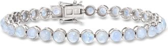 Ross-Simons Moonstone Tennis Bracelet in Sterling Silver