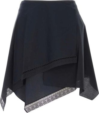 J.W.Anderson Handkerchief Skirt - Dames - Rokken - Zwart - Maat: 2XS Katoen