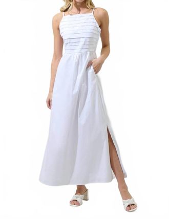 Sugarlips Joyce Pleated Maxi Dress In White