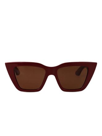Alexander McQueen Eyewear Zonnebril met cat-eye montuur - Rood