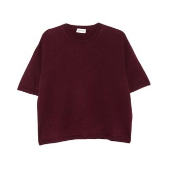 Soft Goat Boyfriend Crewneck - Dames - Truien - Rood - Maat: XS Wol