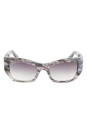 Ferragamo 54mm Modified Rectangular Sunglasses in Marble Grey at Nordstrom