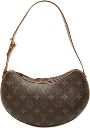 Louis Vuitton Pre-owned Croissant PM - Dames - Pre-owned - Bruin - Maat: ONE Size Leer
