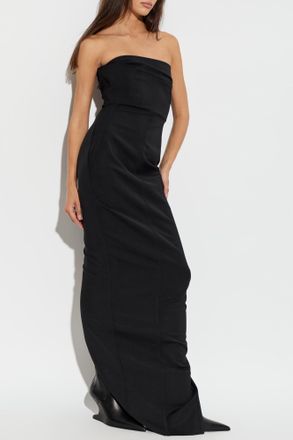 Rick Owens Wool Sleeveless Dress, Womens, Black