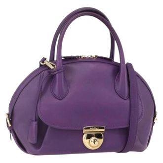 Ferragamo Pre-owned Handbags, female, Purple, Size: ONE SIZE Pre-owned Handbag