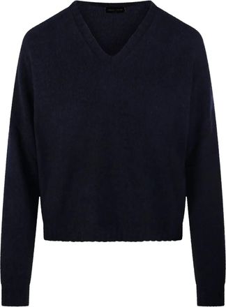 Roberto Collina Maglione con scollo a V - Blu