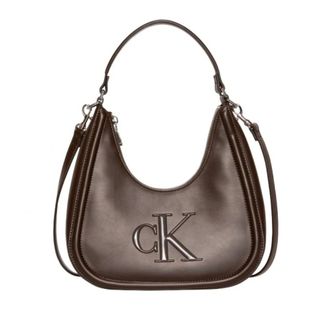 Calvin Klein Tassen, Dames, Bruin, ONE Size, Kleine Halve Maan Tas