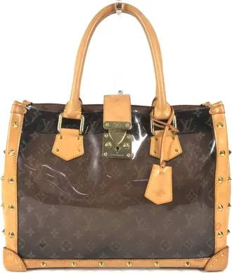 Louis Vuitton Brown Monogram Vinyl Leather Beach Bag Shoulder Bag Tote Bag (Pre-Owned)