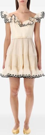 Zimmermann Abito corto con ruches - Toni neutri