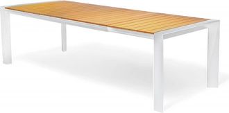 OEM Mesa De Jard&iacute;n Extensible Muro 200-320x100 Zumm Aluminio Blanco - Teca Homms
