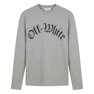 Off-white Shirt met lange mouwen - Heren - Tops - Grijs - Maat: L Katoen