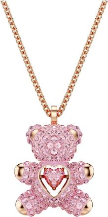 Swarovski Dames Teddy Hanger Beer Roze Ros&eacute;goud - Dames - Kettingen - Roze - ONE Size - Accessoires