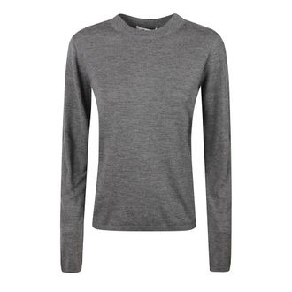 Max Mara Arsena Trui met Ronde Hals - Dames - Truien - Grijs - Maat: 3XS Kasjmier
