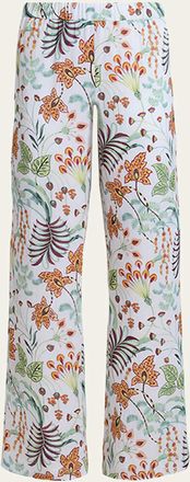 Diane Von F&uuml;rstenberg Verick Floral-Print Chiffon Pants