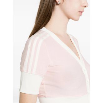 adidas Color-Block Logo Cardigan - Pink