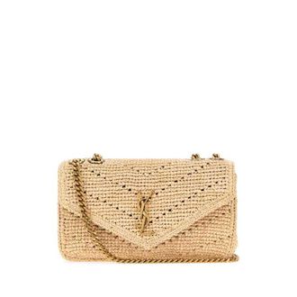 Saint Laurent Raffia Small Loulou Shoulder Bag Palebrownbrick Borse A Mano
