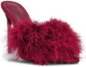 Steve Madden Ashbey Faux Feather Sandal in Dark Red at Nordstrom Rack, Size 6.5