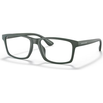 A|X Armani Exchange 54mm Rectangle optical glasses in Green at Nordstrom