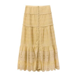 Isabel Marant Dames, Rokken, Geel, Maat: 2XS Katoen