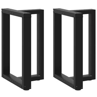 Berkfield Home Dining Table Legs T-Shaped&not;2 pcs Black 50x35x(72-73) cm Steel