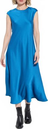 Lyss&eacute; Silvana Bias Cut Midi Dress In Sapphire