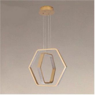 Trade Shop Trade Shop - Copy Of Lampadario A Sospensione Led 48w Esagonale Effetto Cristallo Moderno Bianco 31838