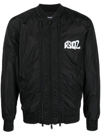 Dsquared2 chest logo-print bomber jacket - Black