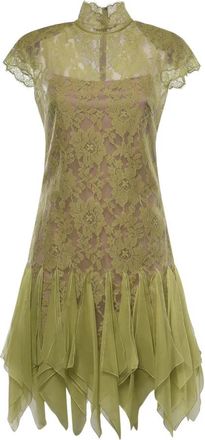 Valentino Garavani Mini Jurk - Dames - Korte kleedjes - Groen - XS - Kleedjes