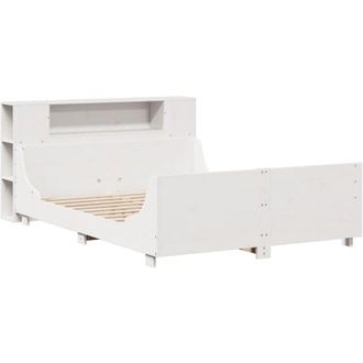vidaXL Vidaxl - Bed Frame without Mattress White 135x190 cm Double Solid Wood Pine