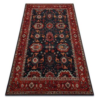 RugsX Rugsx - Alfombra De Lana Polonia Tesoro Marco Azul Oscuro Red 200x300 Cm