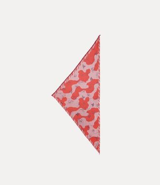 Vivienne Westwood Triangle Scarf Flower & Orbs Red Unisex