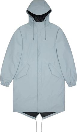 Rains Fishtail Parka W3 - Dames - Parka Jassen - Blauw - L - Leer - Jassen